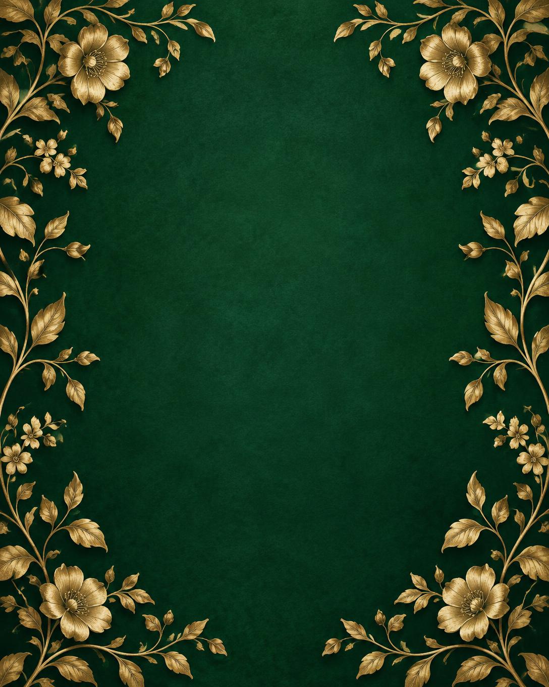 Emerald Bloom Reception card